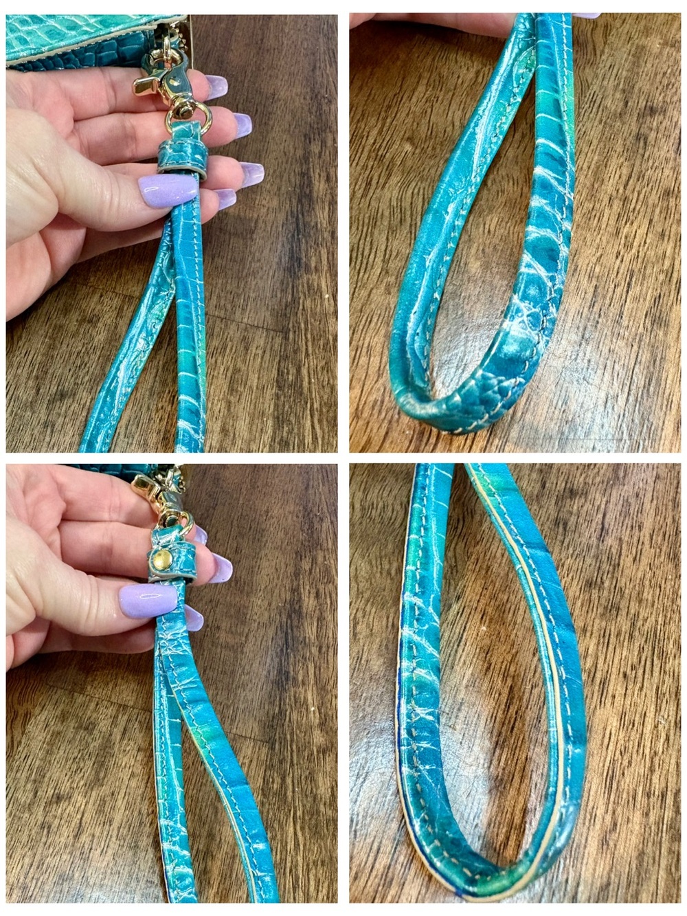 Brahmin EUC Daisy - Ocean Ombré - Perfect EYE - VERY HTF, RARE - Clutch/Wristlet - Picture 5 of 16